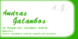 andras galambos business card